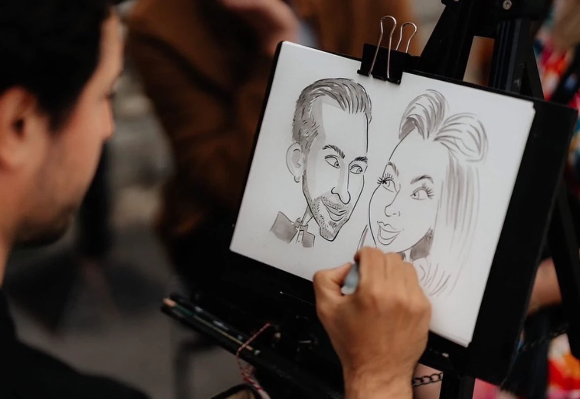 Bar a croquis avec caricaturiste en Belgique