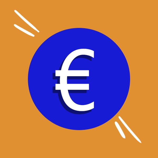 MIllustration sur laquelle on voit le symbole de l'euro